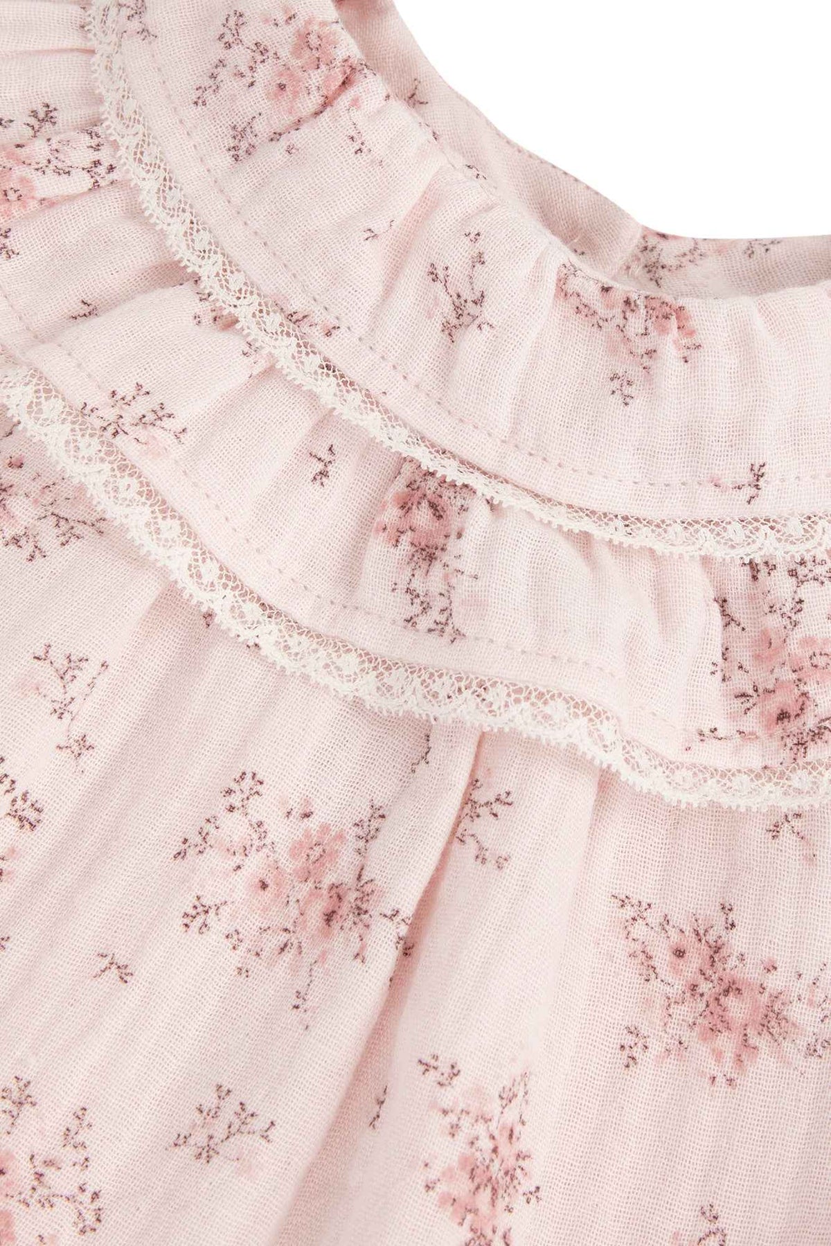 Dress - Pale pink with floral print - Over The Moon