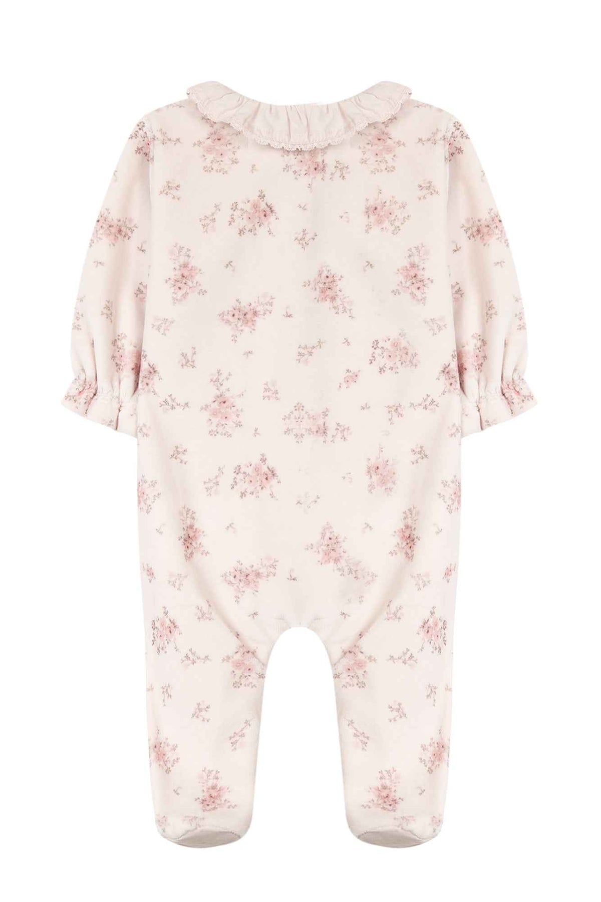 Babygrow - Pale Pink with Floral Print - Over The Moon