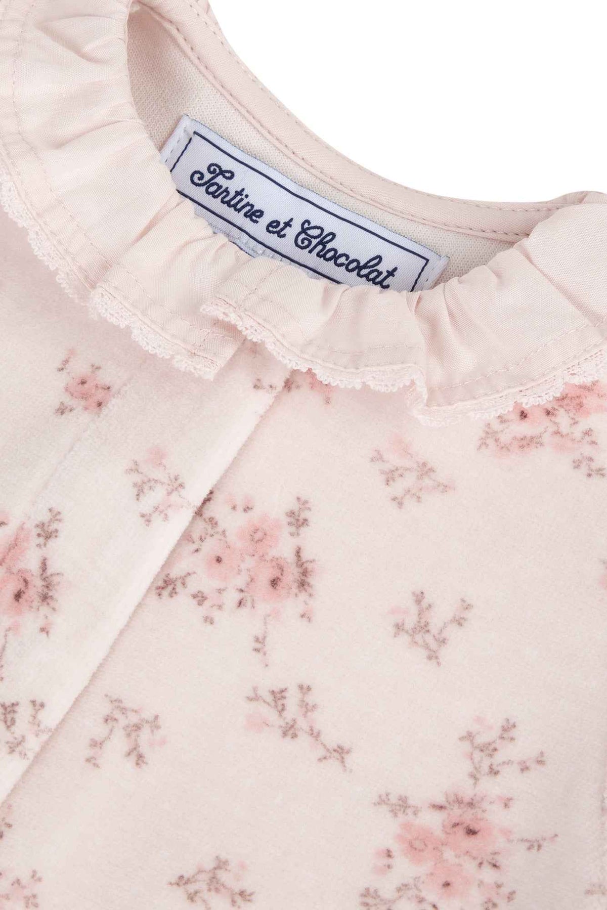 Babygrow - Pale Pink with Floral Print - Over The Moon
