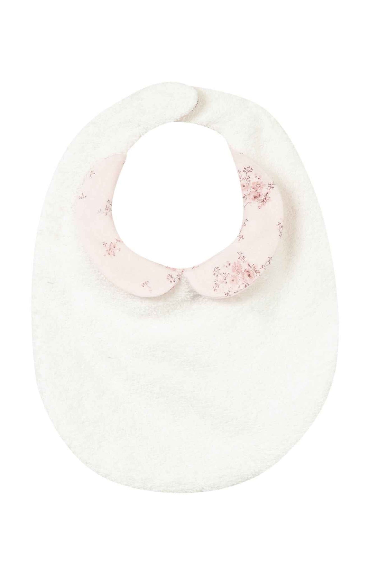 Bib - Pale pink with floral print - Over The Moon