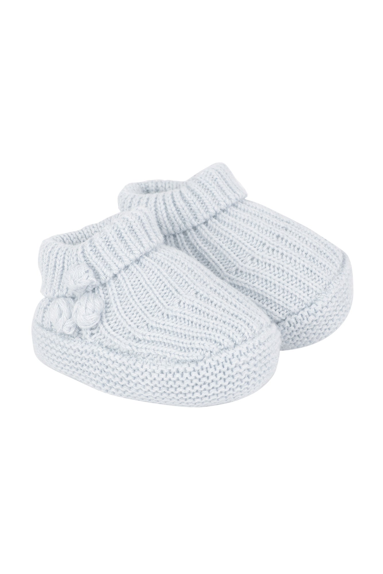 Bootees - Sky blue organic cotton - Tartine Et Chocolat