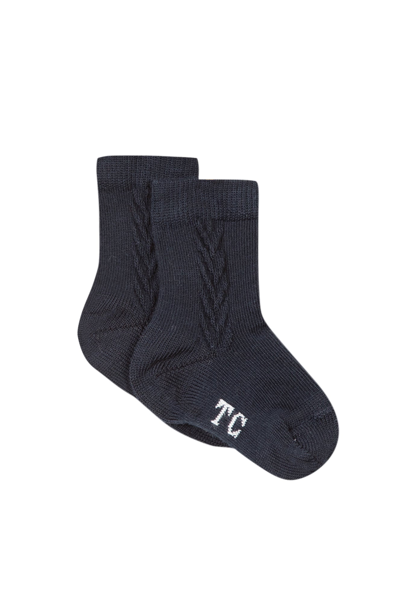 Socks - Navy decorative knit - Tartine Et Chocolat