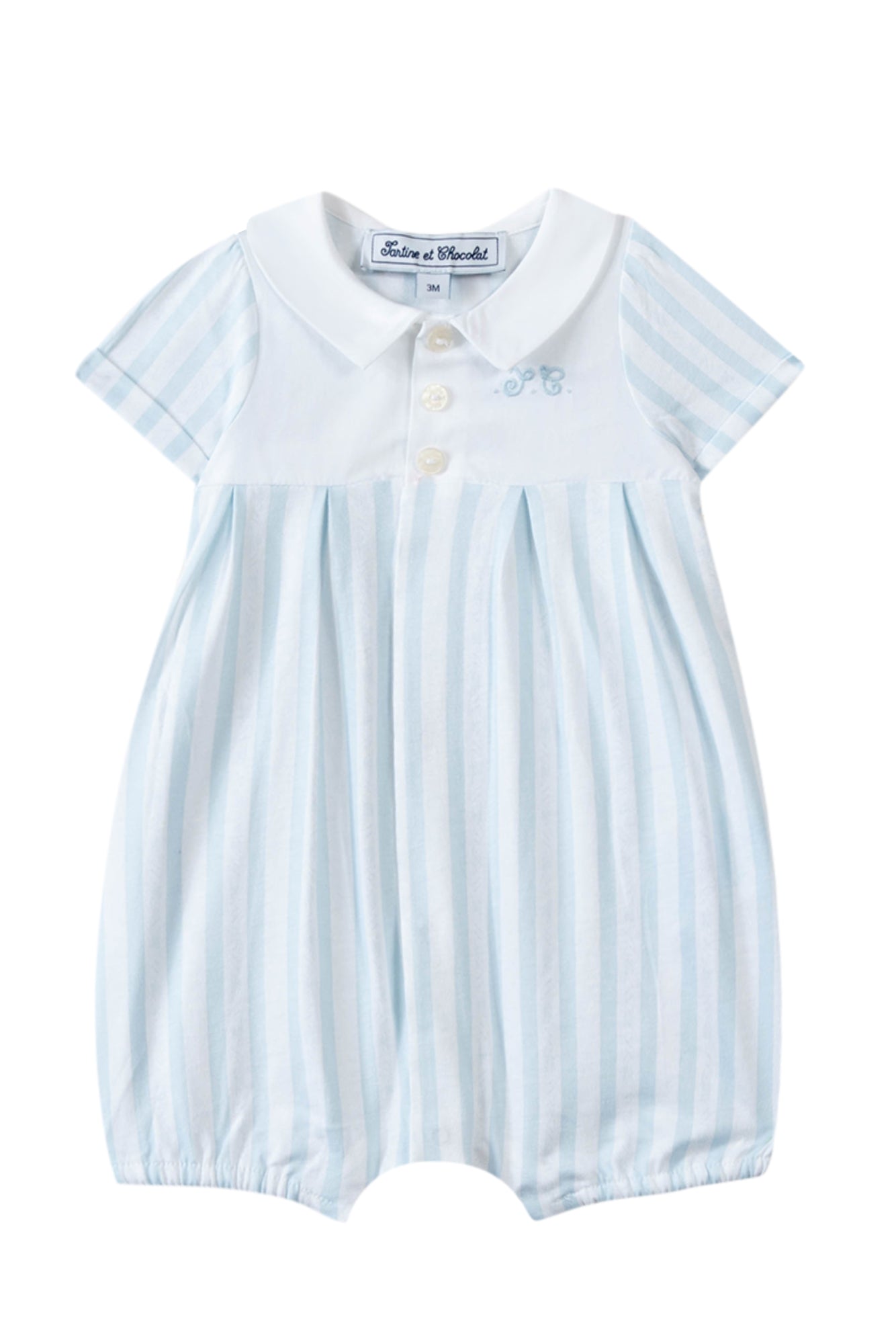 Romper suit - Sky blue Garda cotton - Tartine Et Chocolat