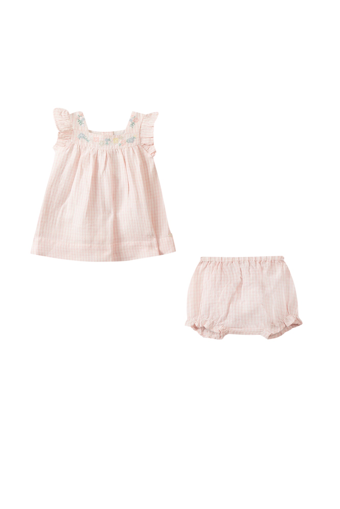 Short outfit - White gingham - Tartine Et Chocolat