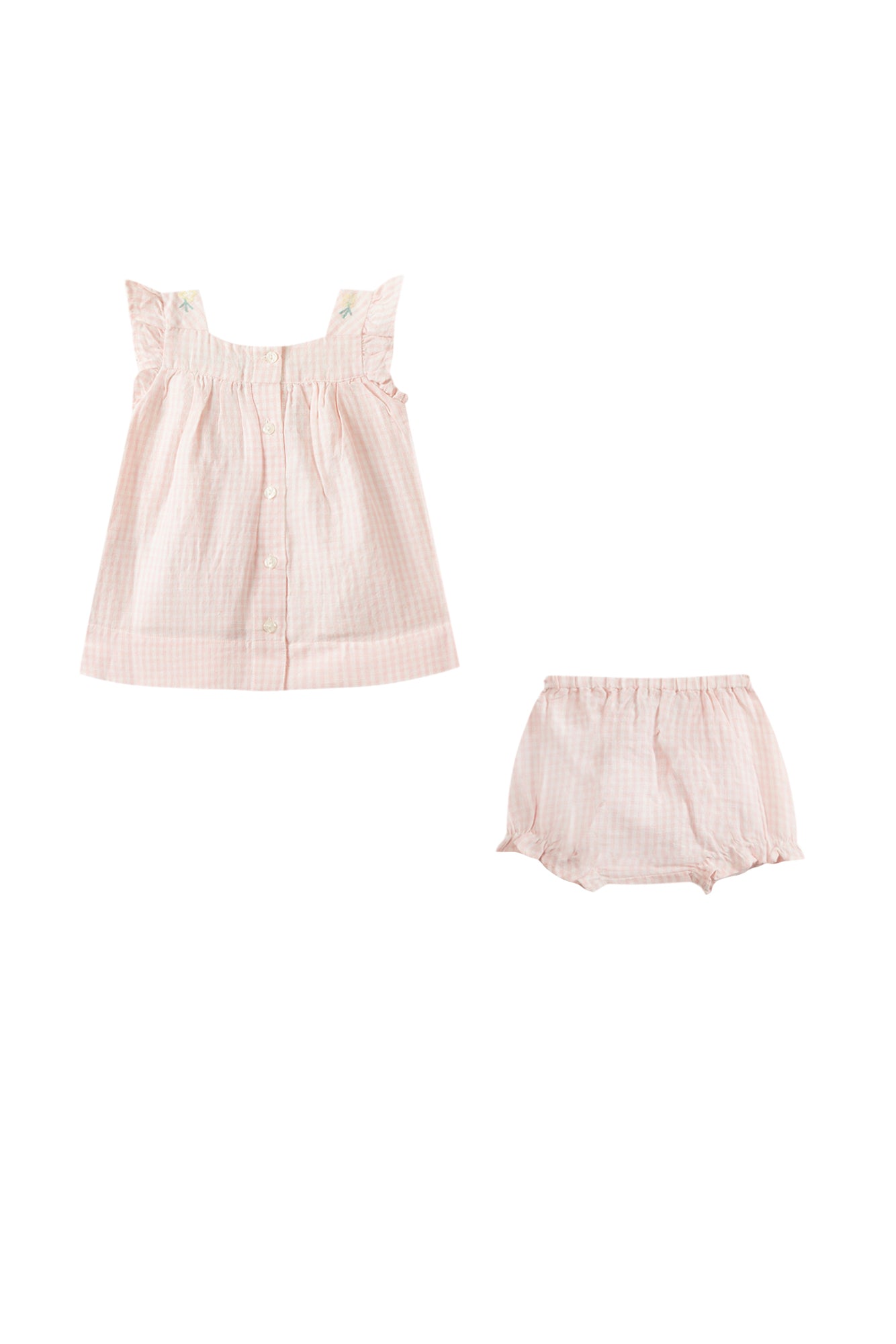 Short outfit - White gingham - Tartine Et Chocolat