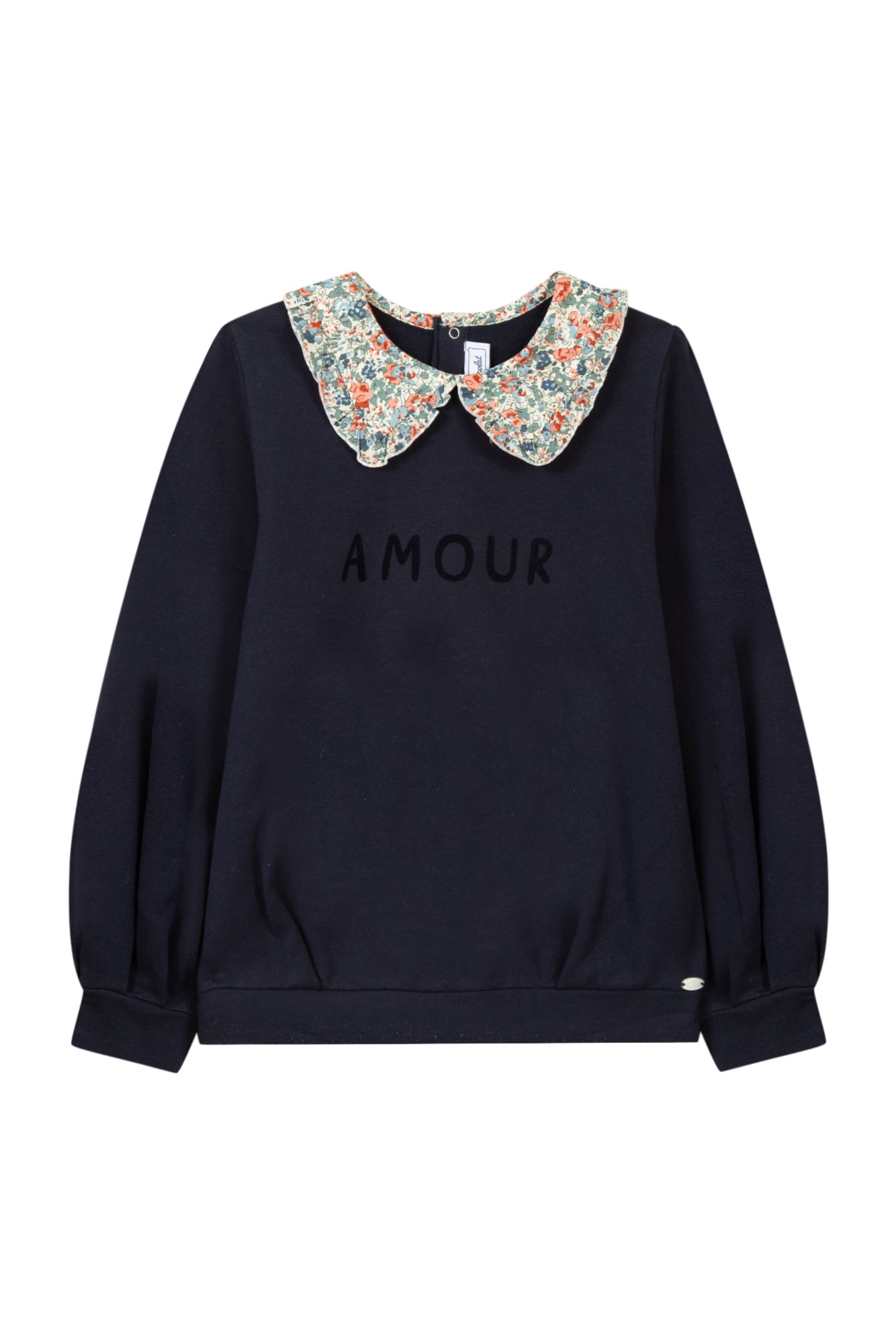 Sweatshirt - Navy with Peter Pan collar Marine / 5Y