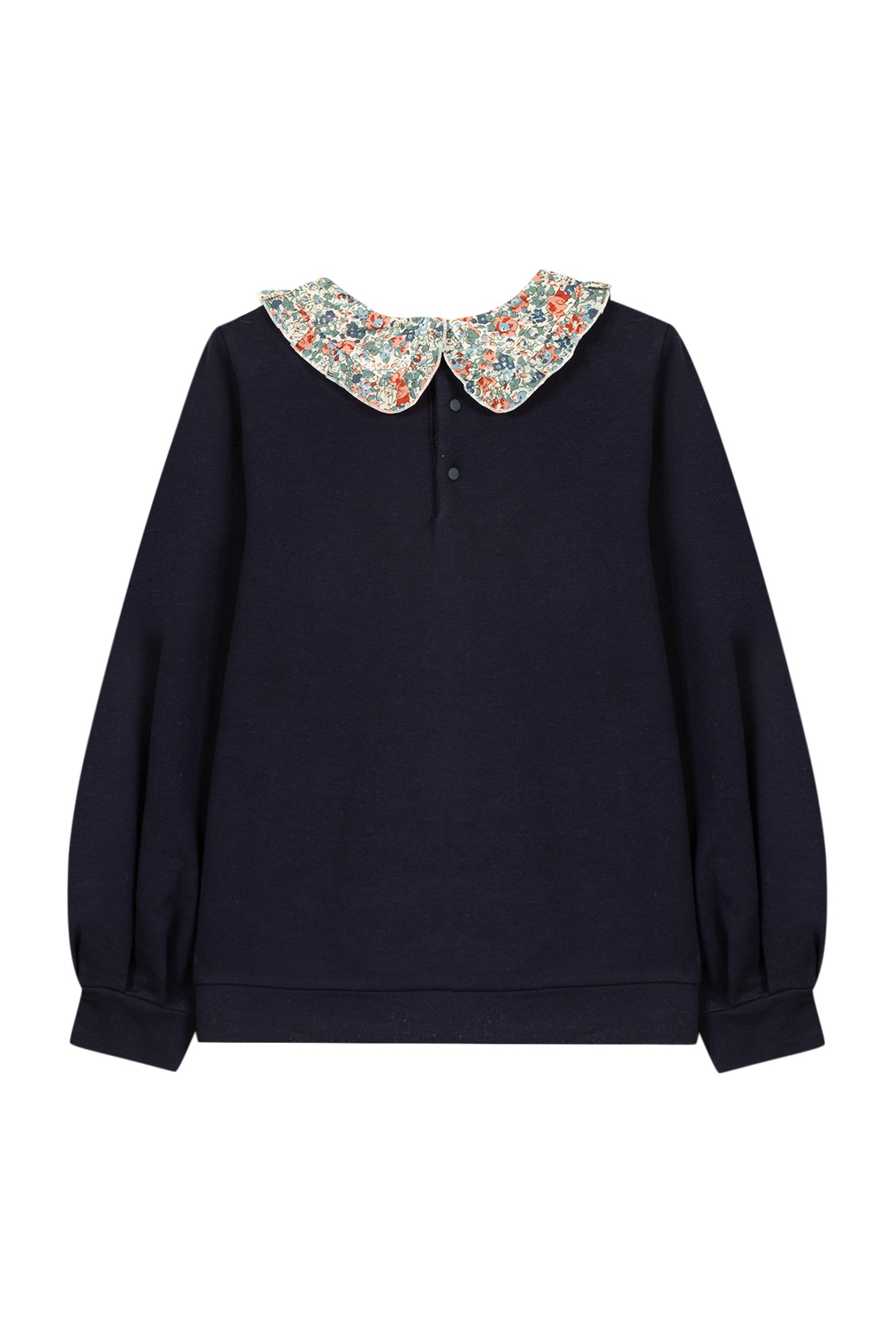 Sweatshirt - Navy with Peter Pan collar Marine / 5Y