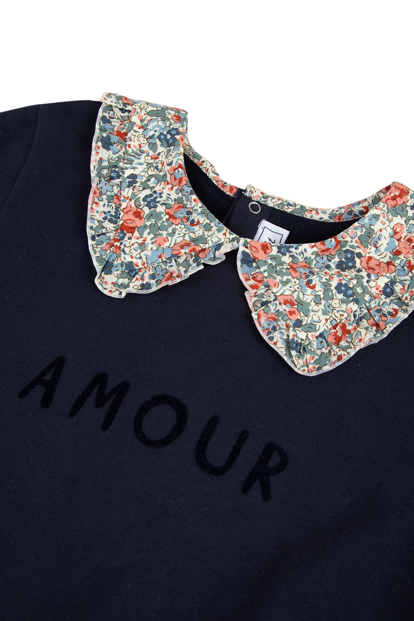 Sweatshirt - Navy with Peter Pan collar Marine / 5Y
