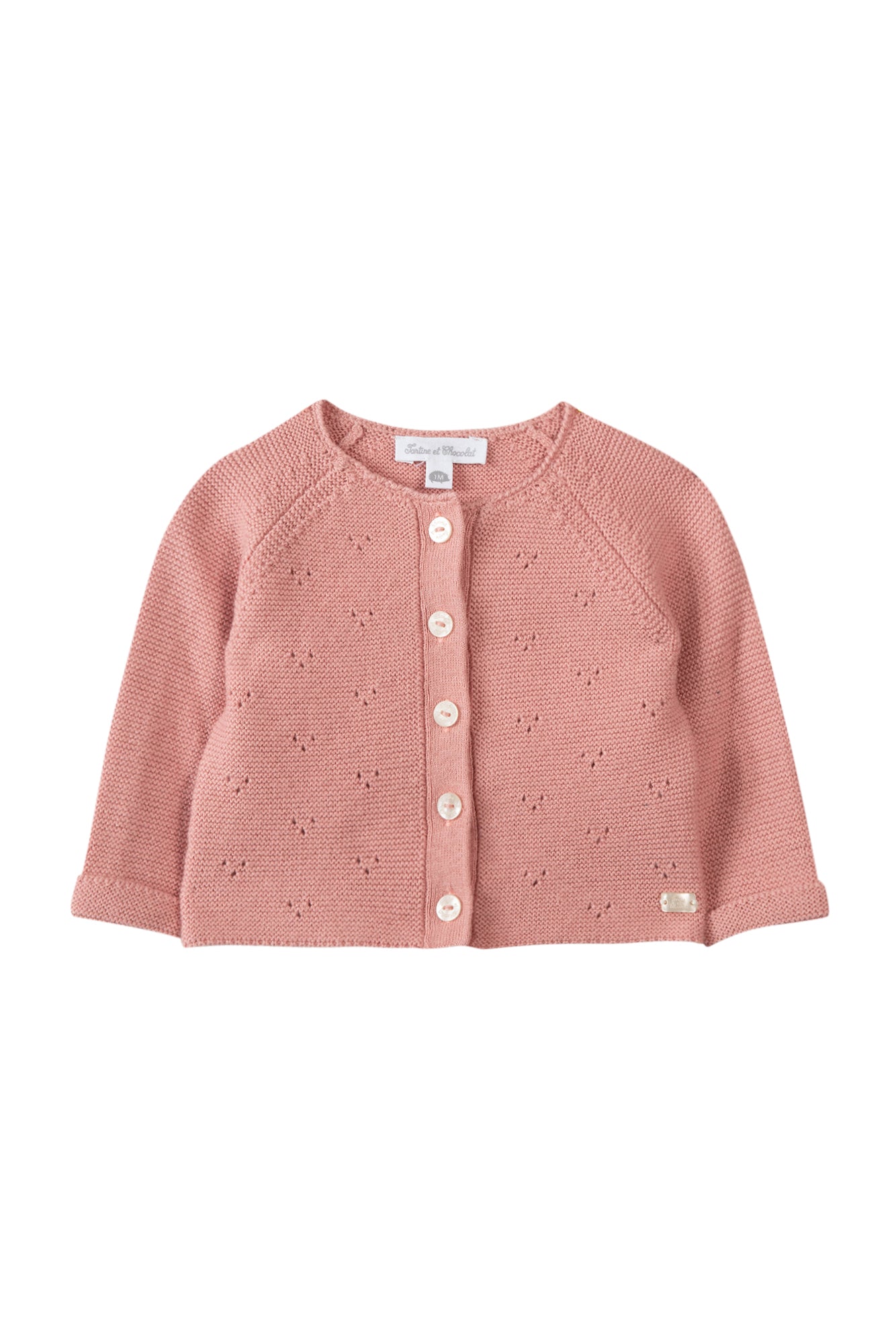 Cardigan - Peach openwork jersey Sin / 3M