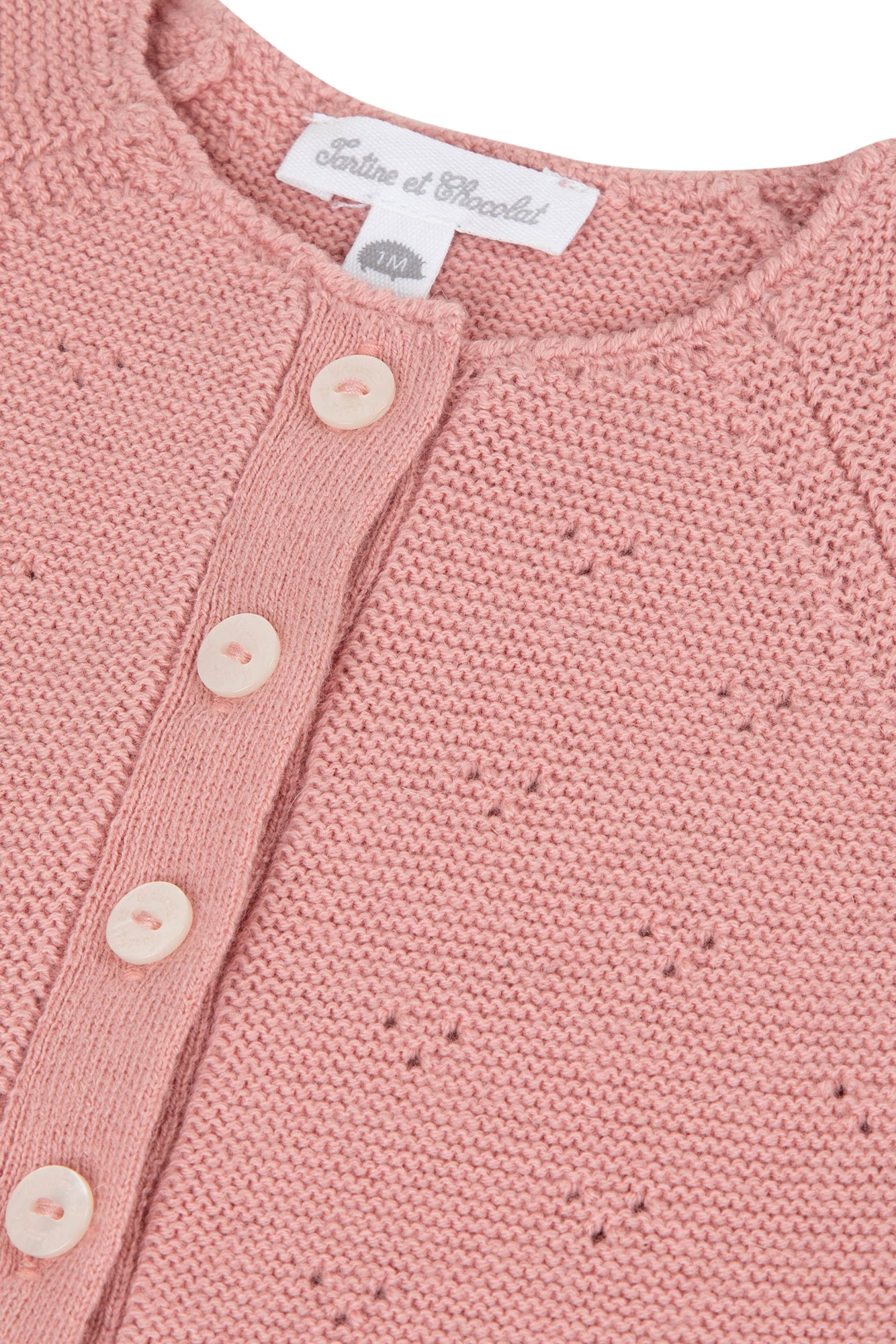 Cardigan - Peach openwork jersey Sin / 3M