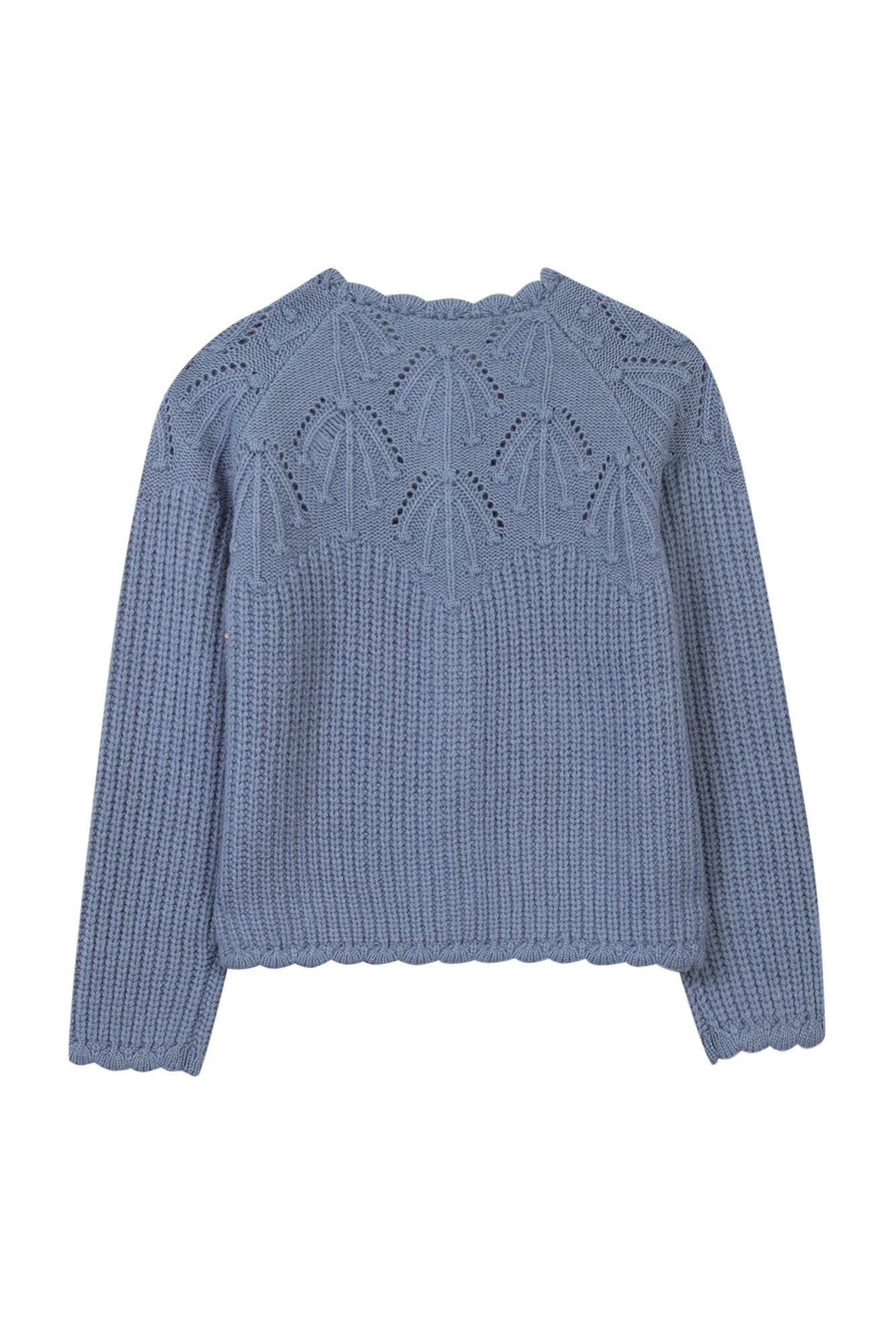 Cardigan - Cornflower openwork jersey Blueberry / 5Y