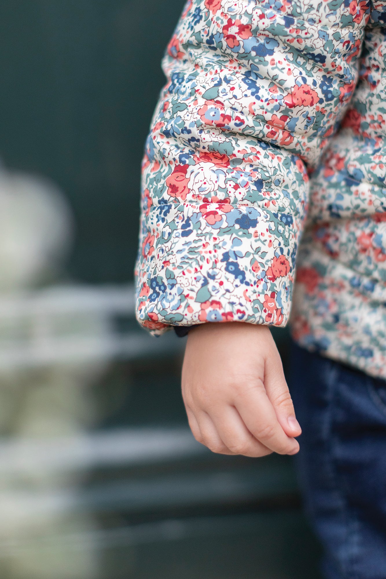 Down jacket - Liberty fabric Raspberry / 9M