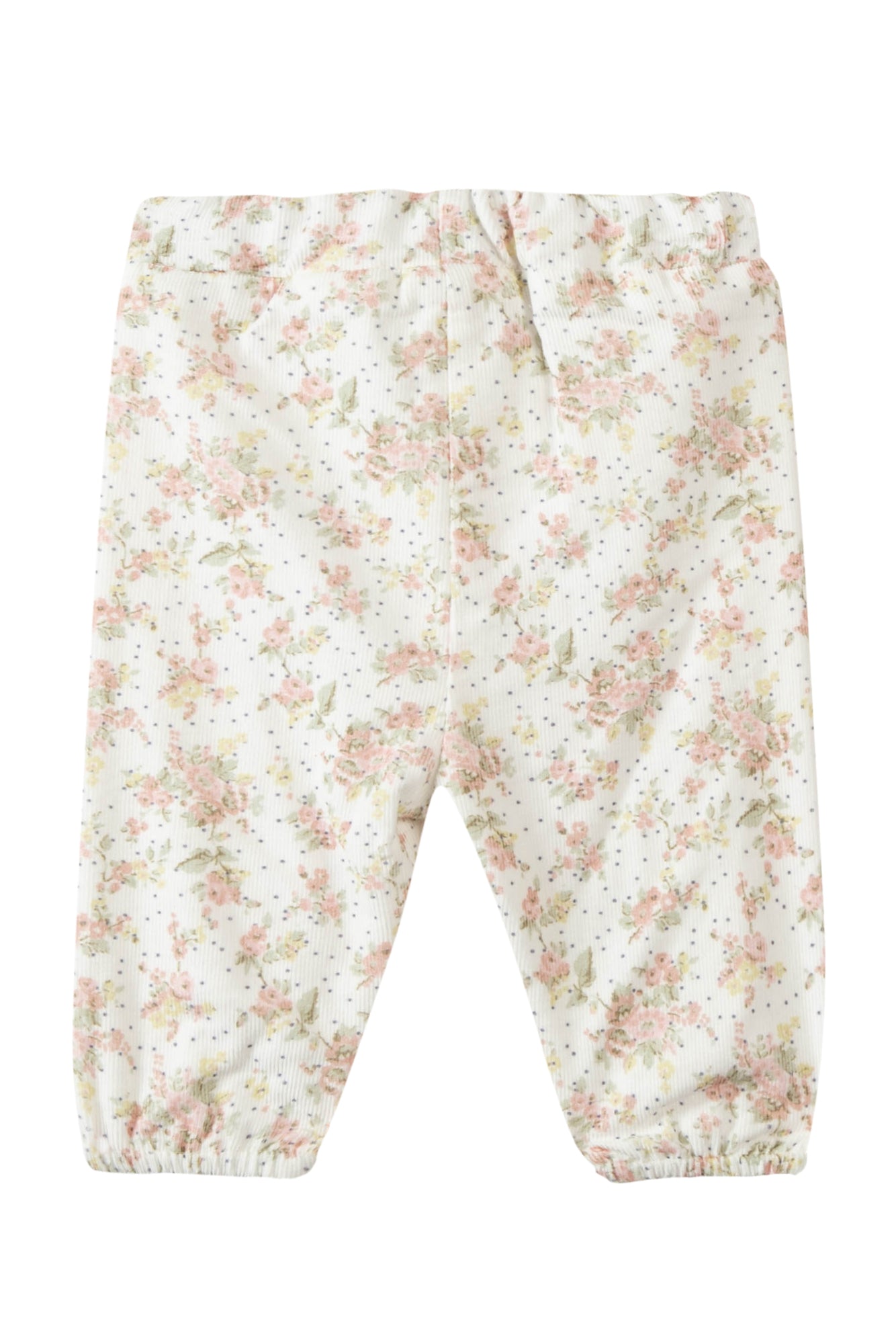 Trousers - Mother-of-pearl cotton with floral print Pearl / 6M
