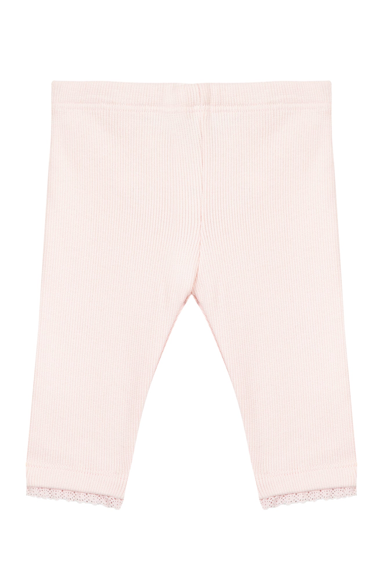 Leggings - Pale pink ribbed jersey Light pink / 3M
