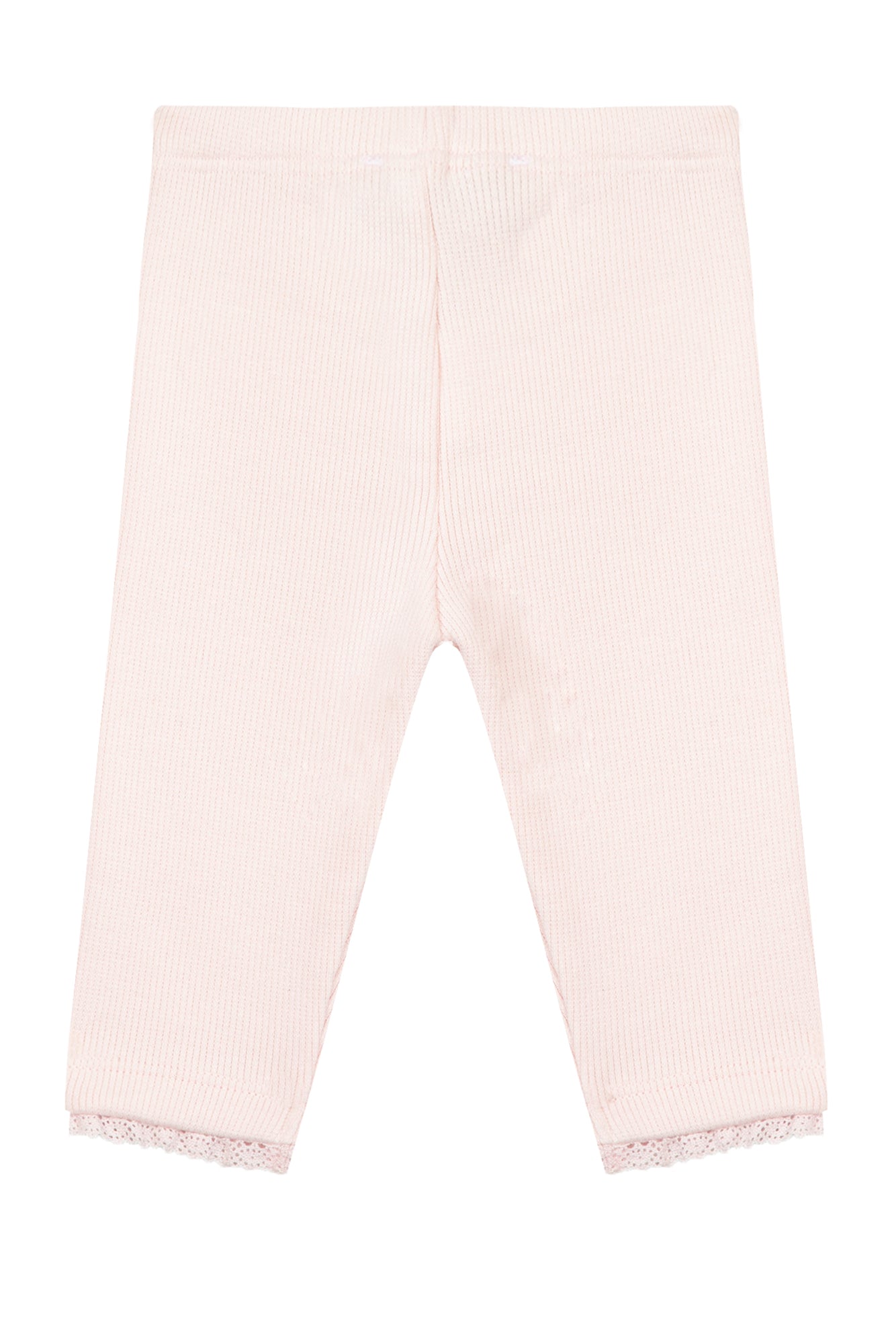 Leggings - Pale pink ribbed jersey Light pink / 3M