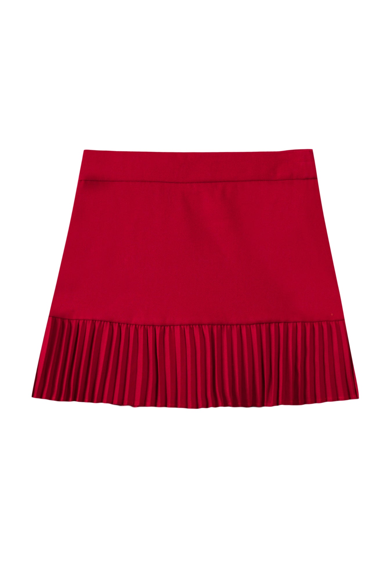 Skirt - Red pleated flannel Red / 5Y