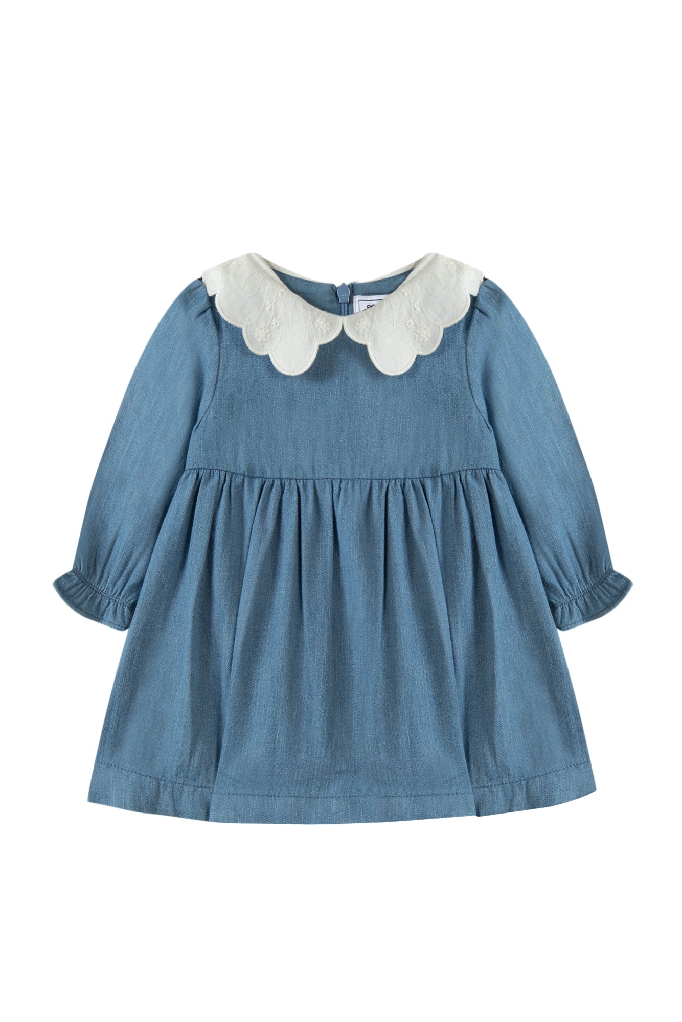 Dress - Cornflower chambray twill Cassis / 6M