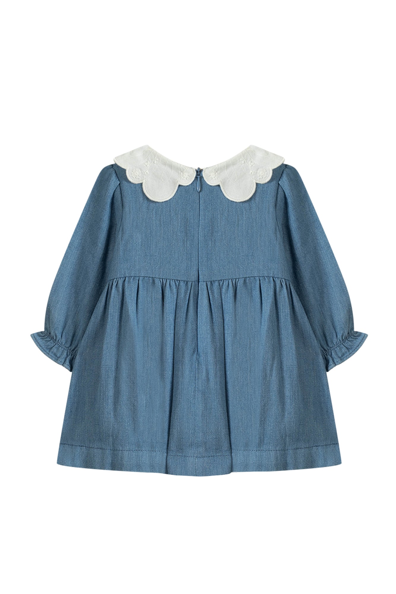 Dress - Cornflower chambray twill Cassis / 6M