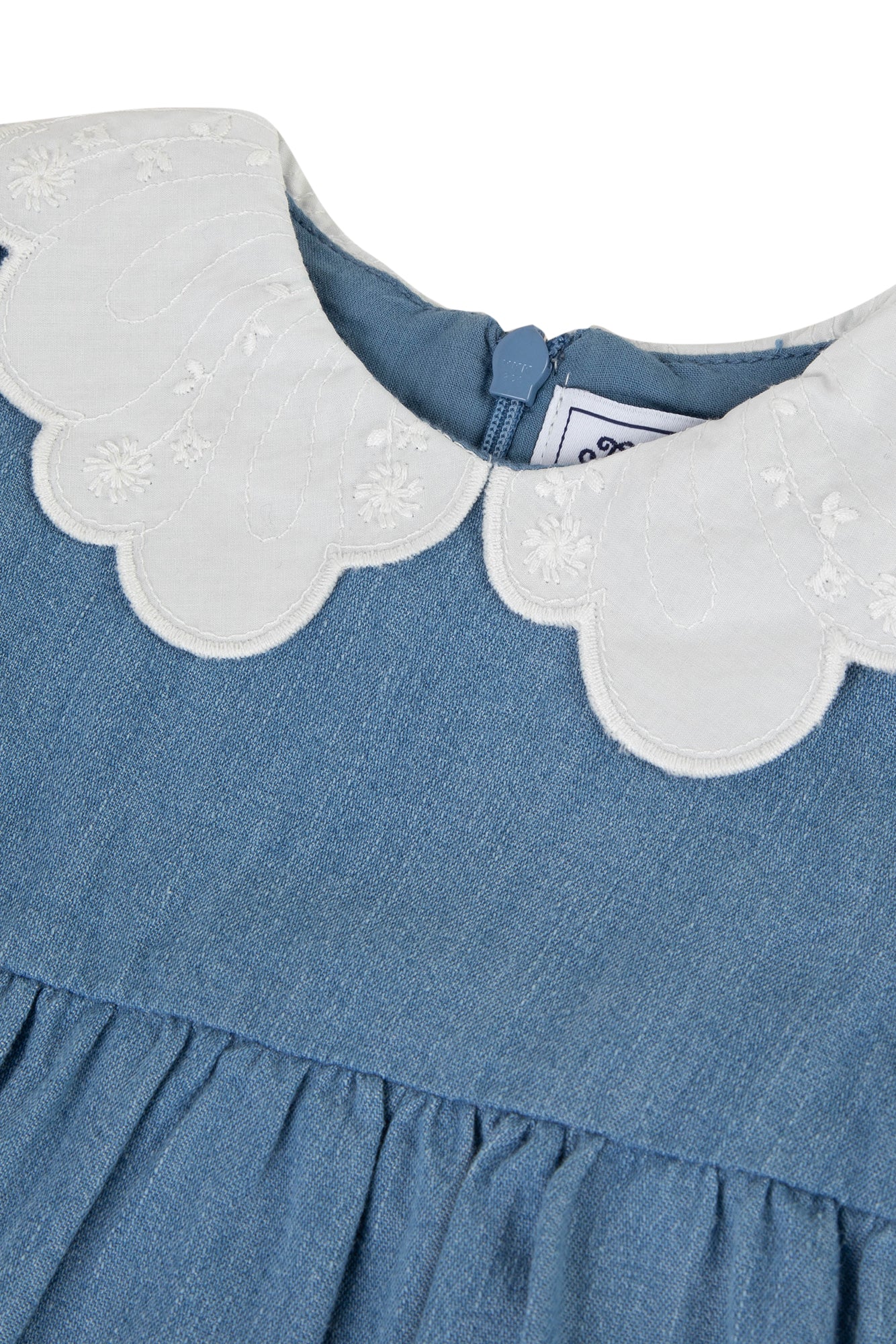 Dress - Cornflower chambray twill Cassis / 6M