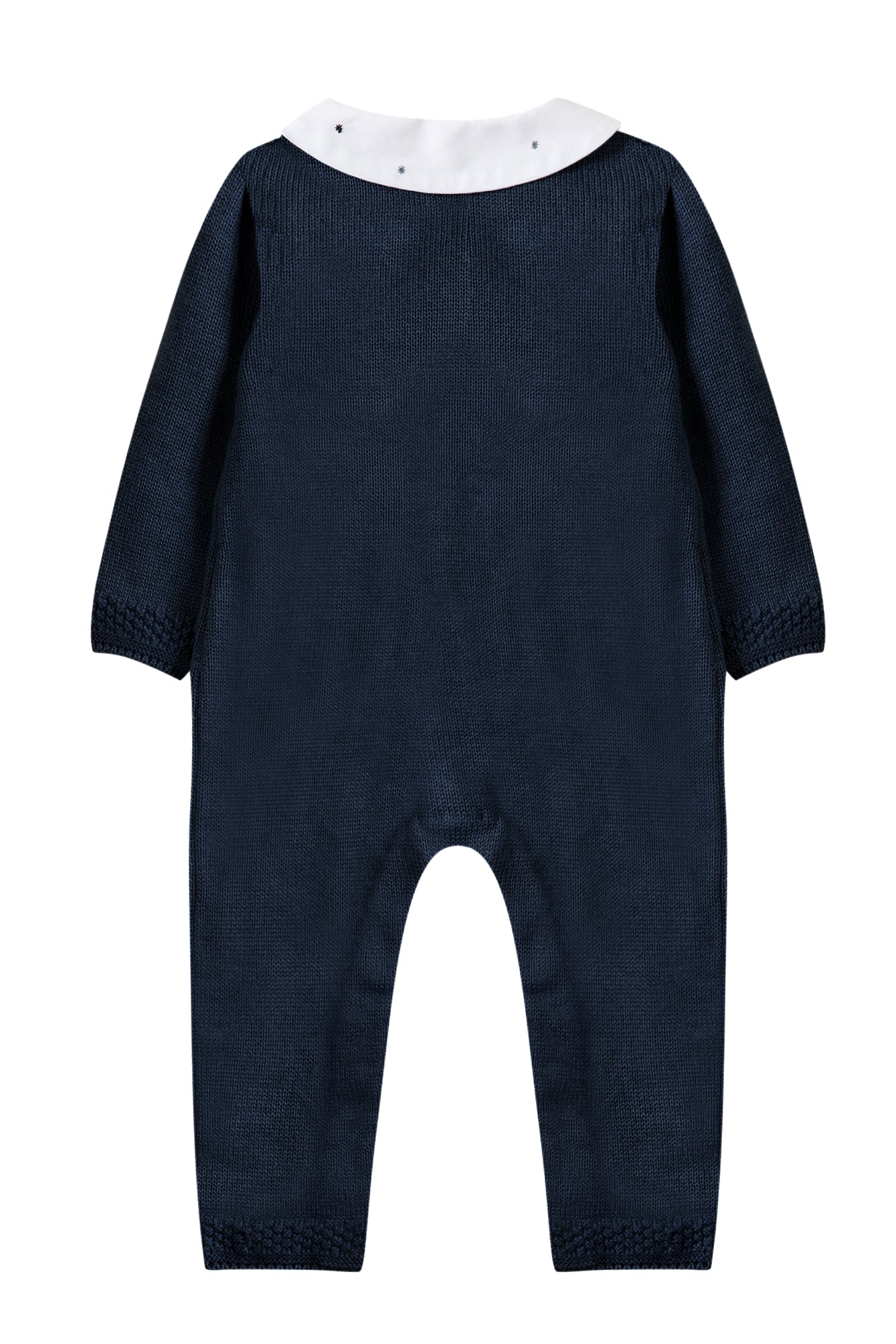 Long-sleeved romper suit - Navy jersey Marine / 3M