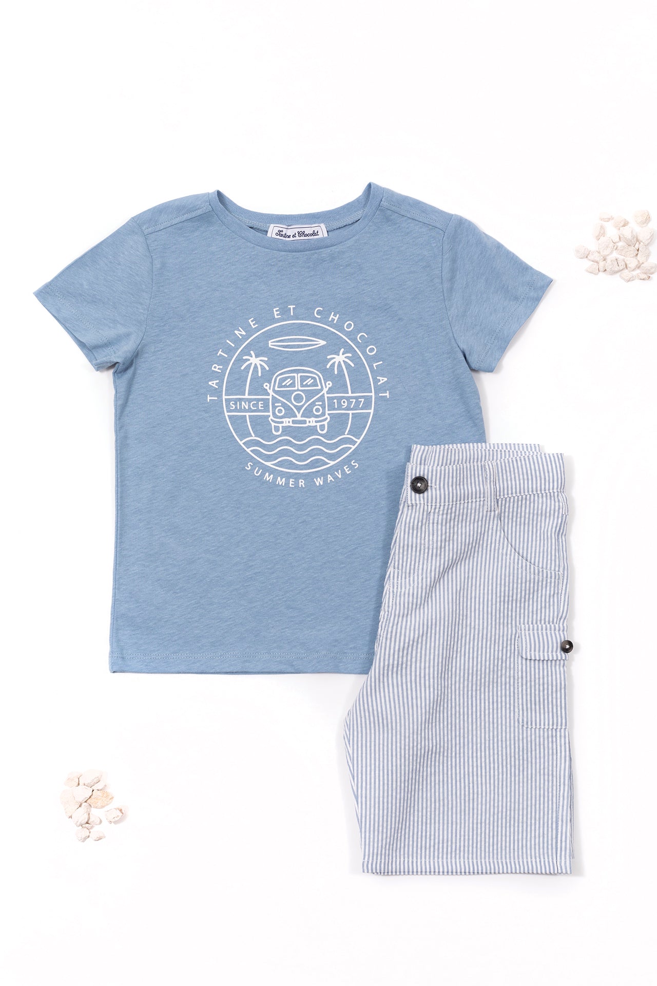 Short - Cobalt Stripes - Tartine Et Chocolat