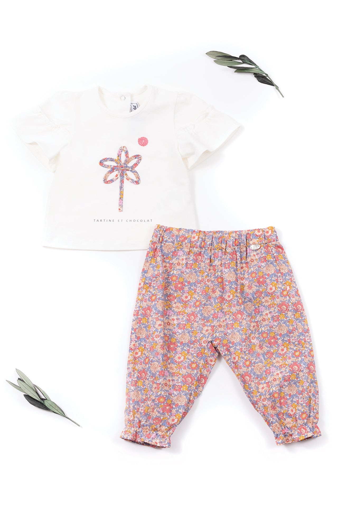 T-Shirt - Pink Illustration Palm Medium Pink / 2Y