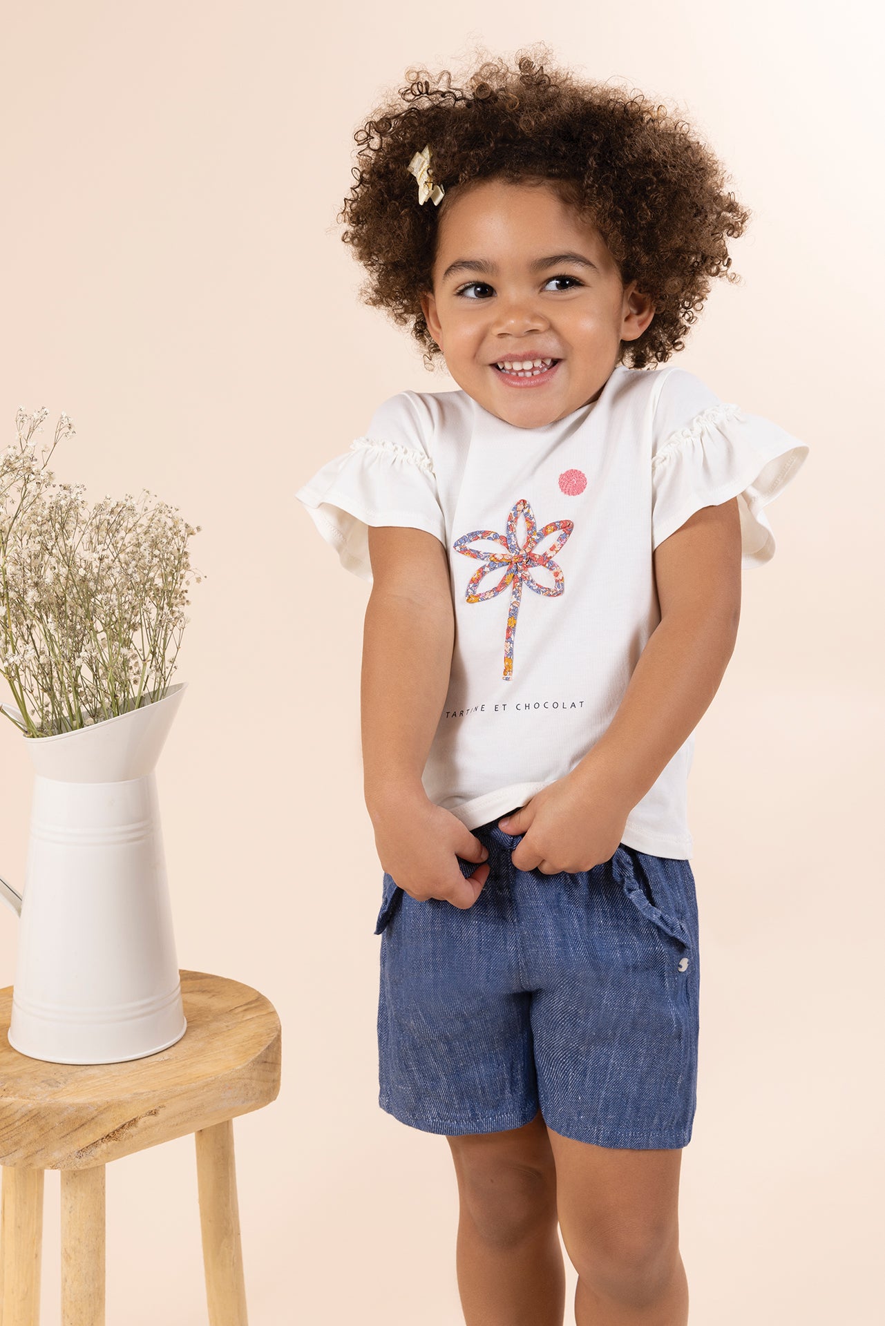 T-Shirt - Pink Illustration Palm Medium Pink / 2Y