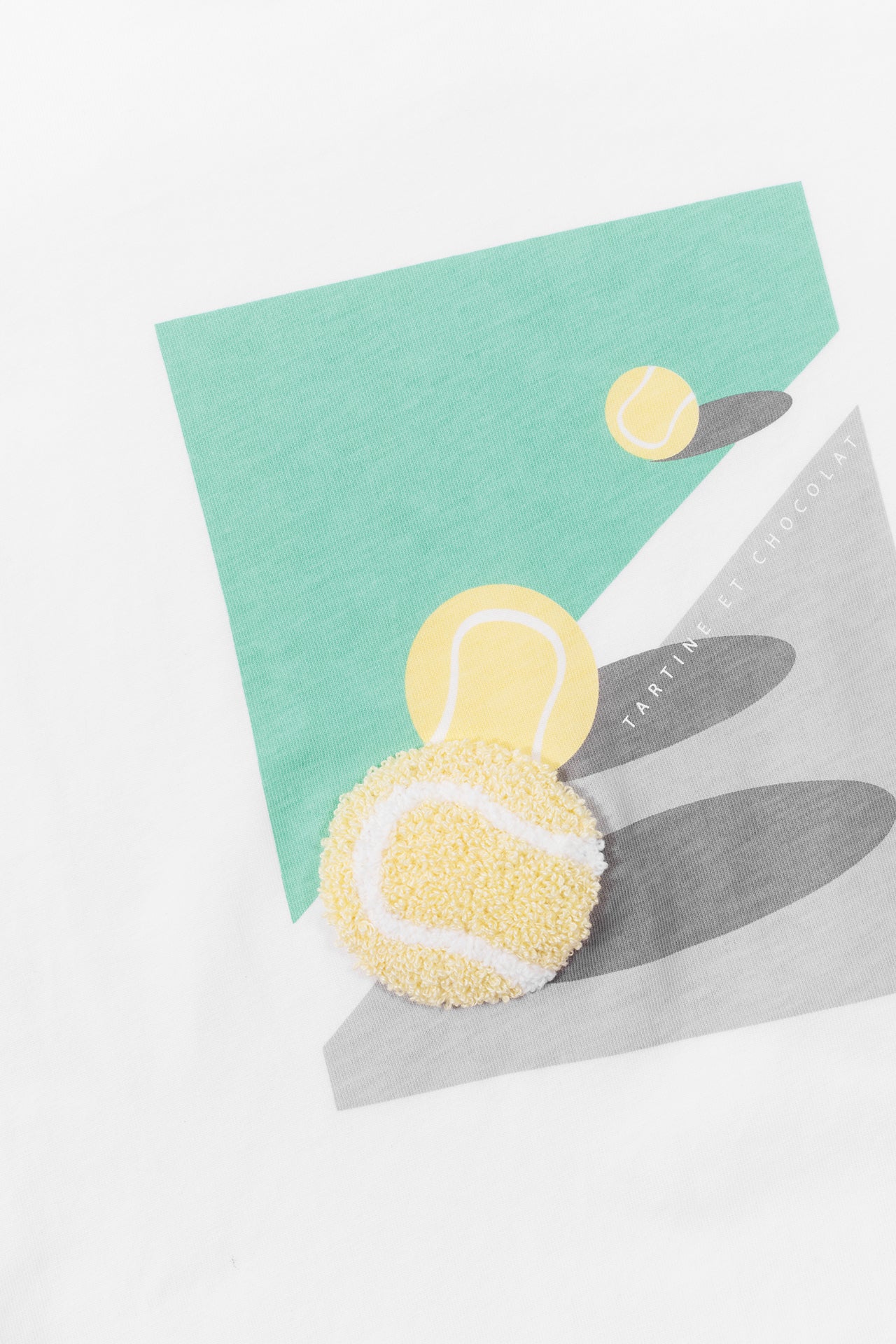 T-Shirt - Graphite Illustration Tennis Graphite / 5Y