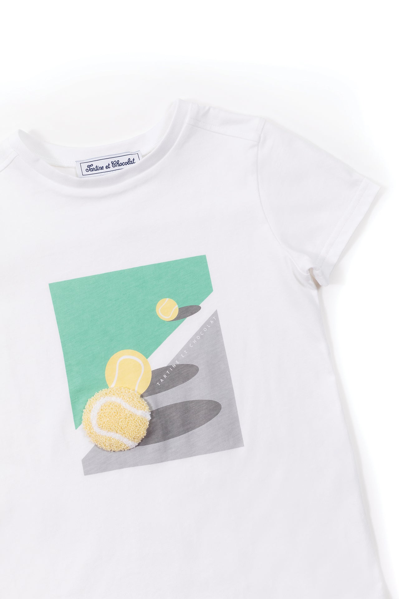 T-Shirt - Graphite Illustration Tennis Graphite / 5Y