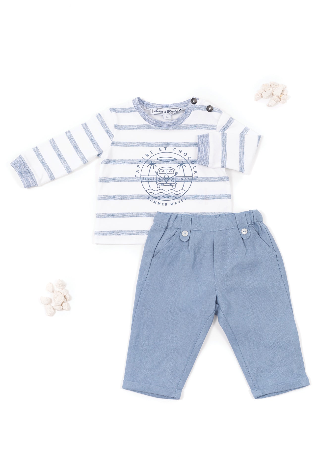 T-Shirt - Stripes Van Cobalt / 6M