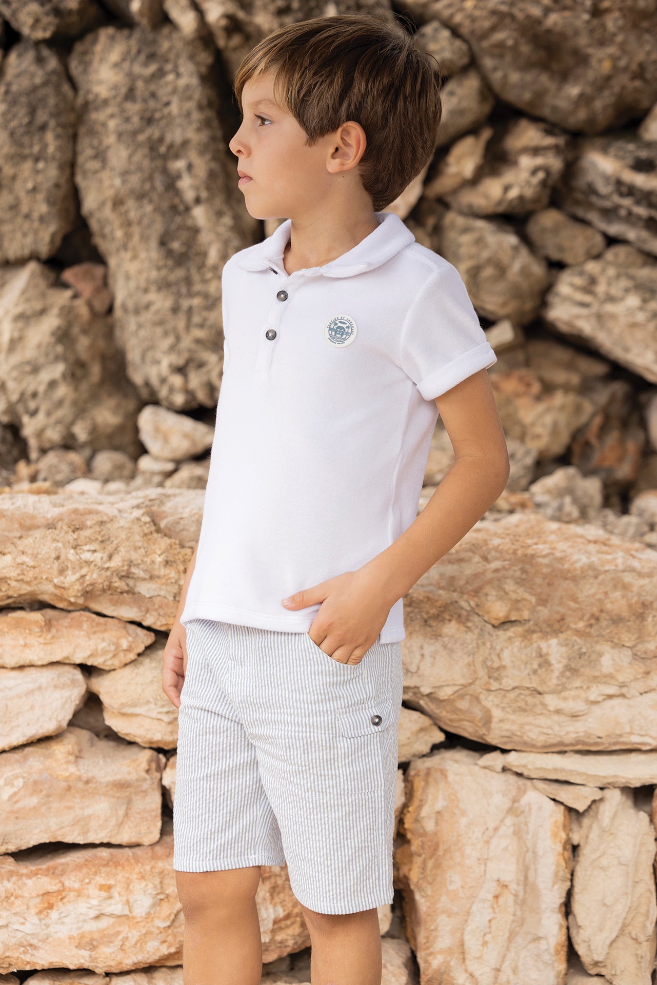 Short - Cobalt Stripes - Tartine Et Chocolat