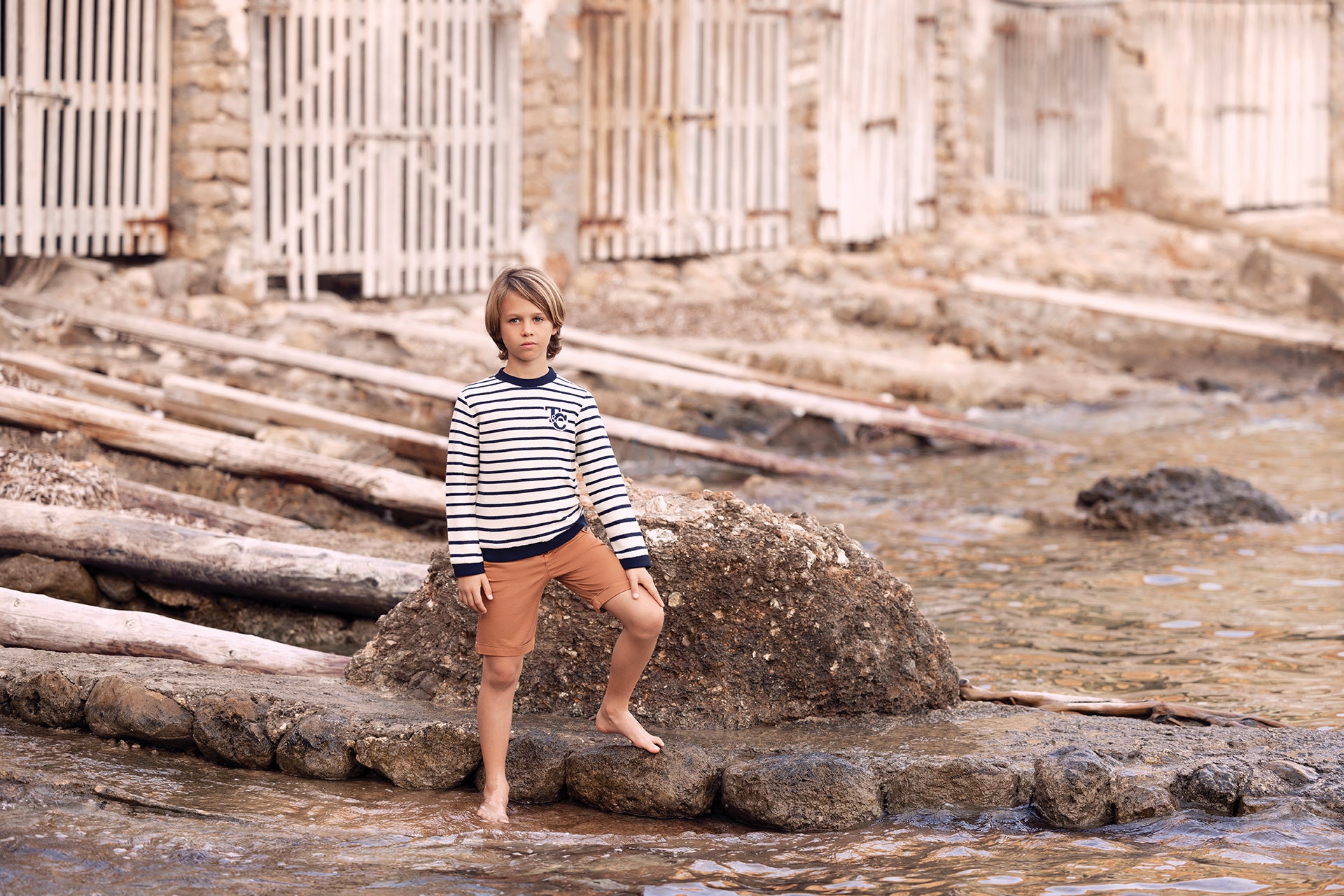 Sweater - Mother-Of-Pearl To Stripes Ecru / 5Y