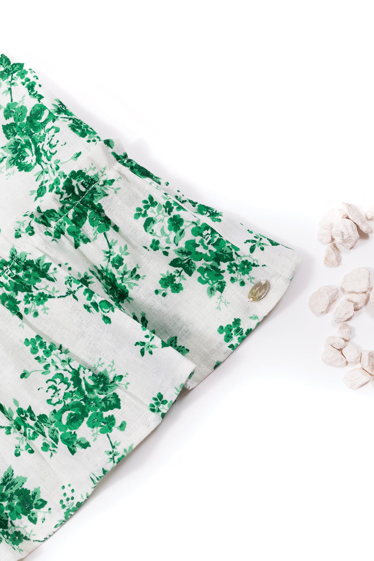 Dress - Green Print Flower Green / 4Y