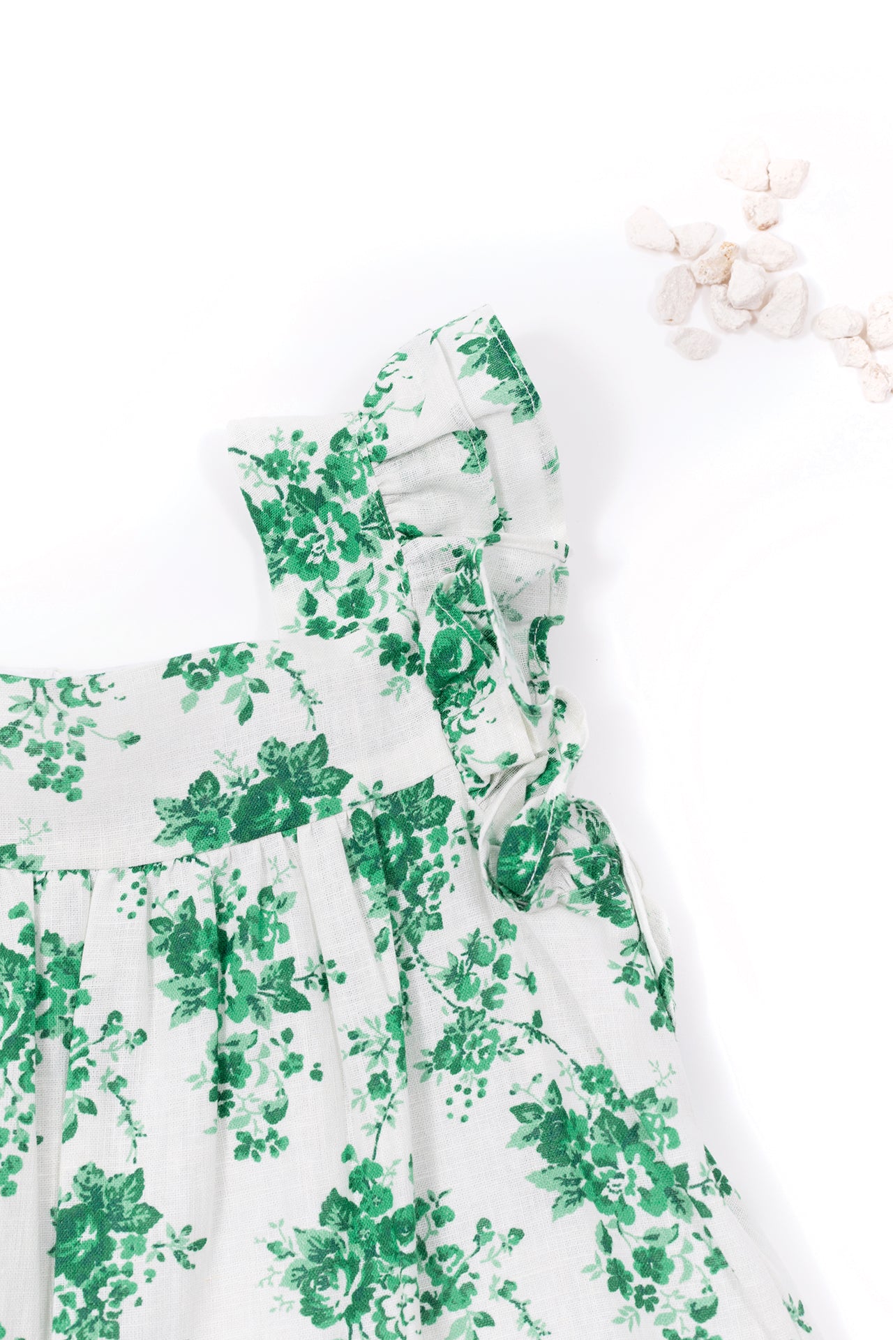 Dress - Green Print Flower Green / 4Y