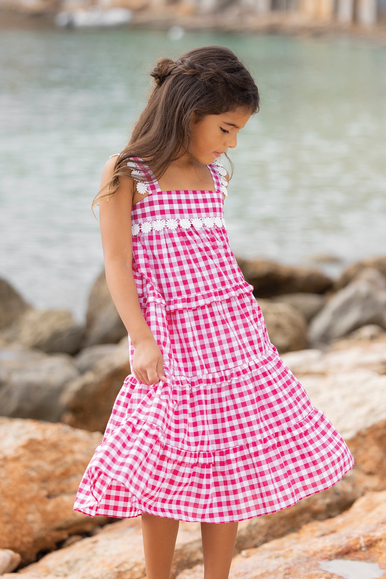 Dress - Pink Two-Tone Gingham Pink / 4Y