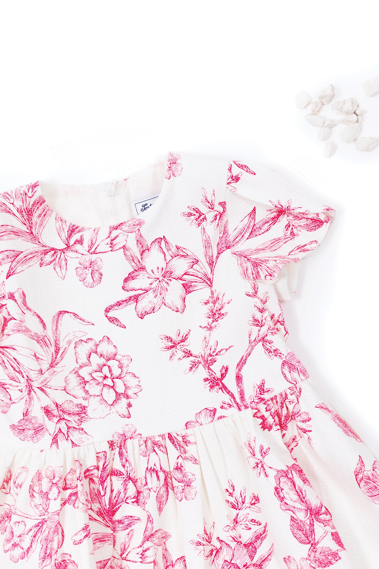 Dress - Pink Jacquard Bougainvillier / 4Y