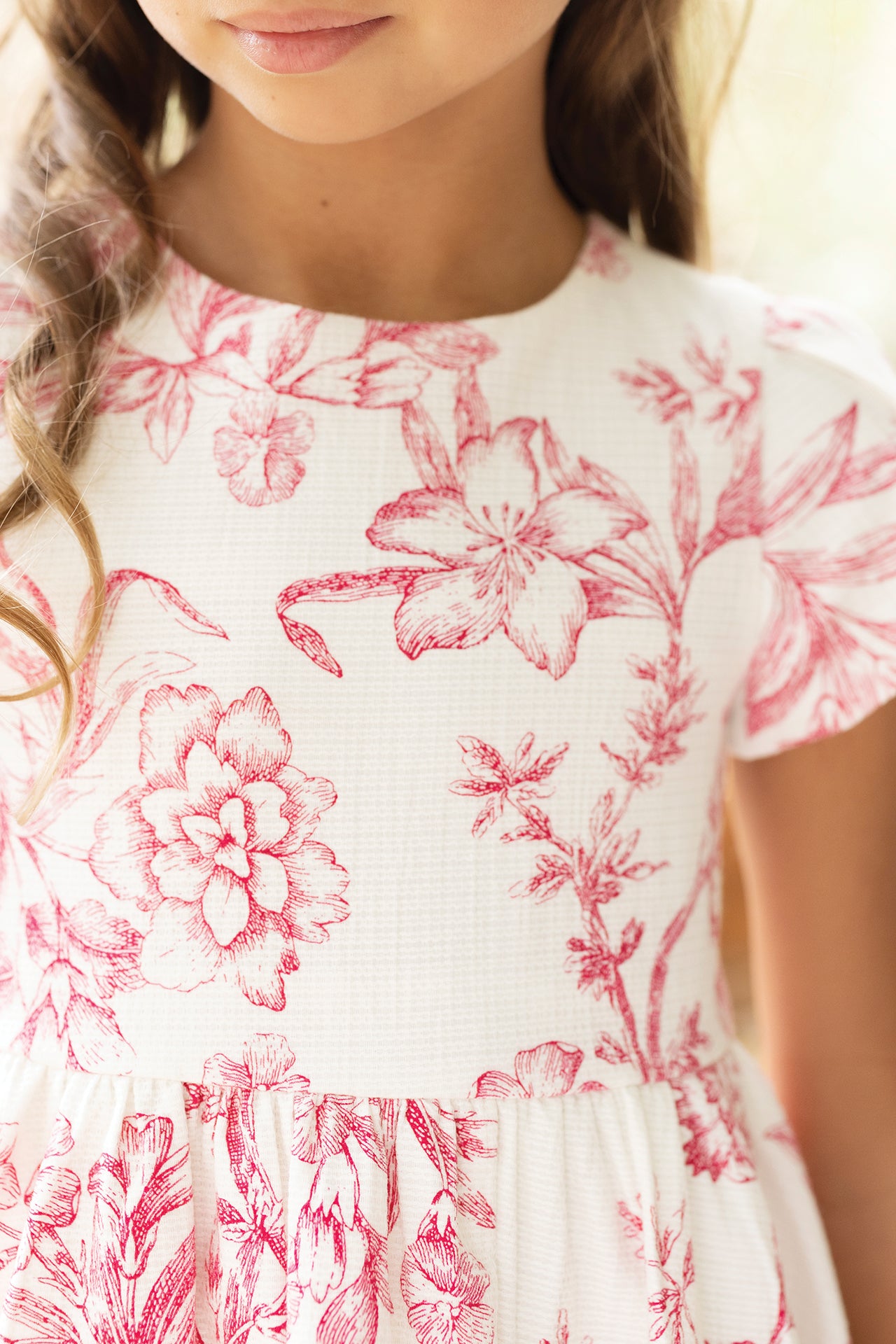 Dress - Pink Jacquard Bougainvillier / 4Y
