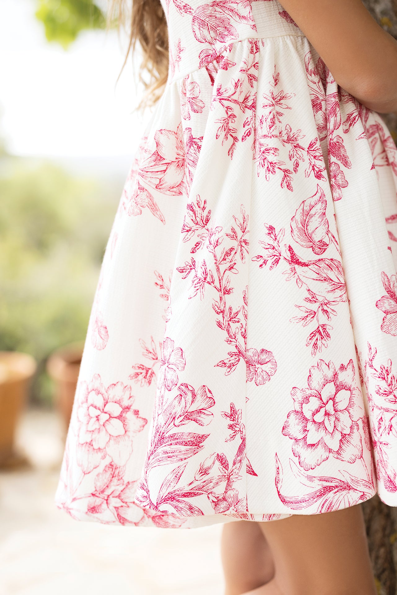 Dress - Pink Jacquard Bougainvillier / 4Y