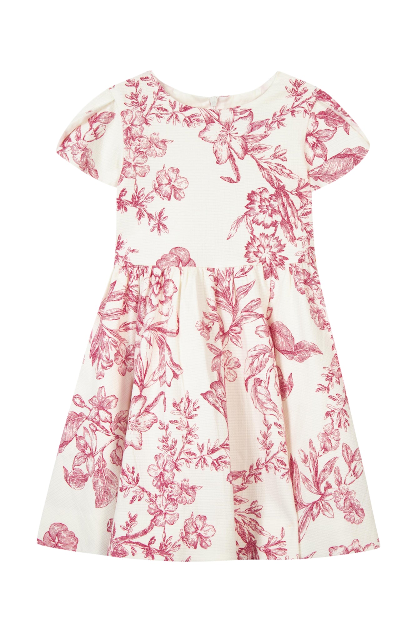 Dress - Pink Jacquard Bougainvillier / 4Y