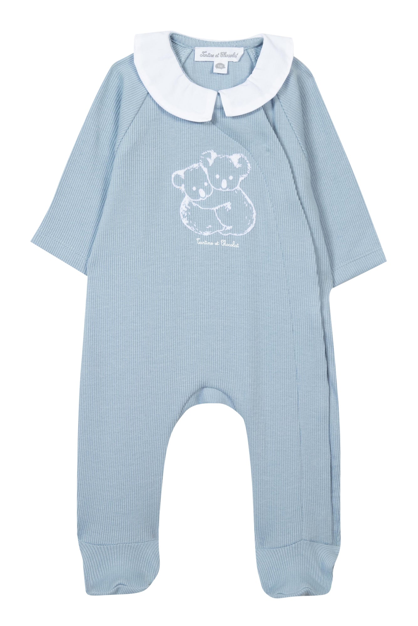Pyjamas - Blue Cloud Cotton Ribbed Blue Cloud / 1M