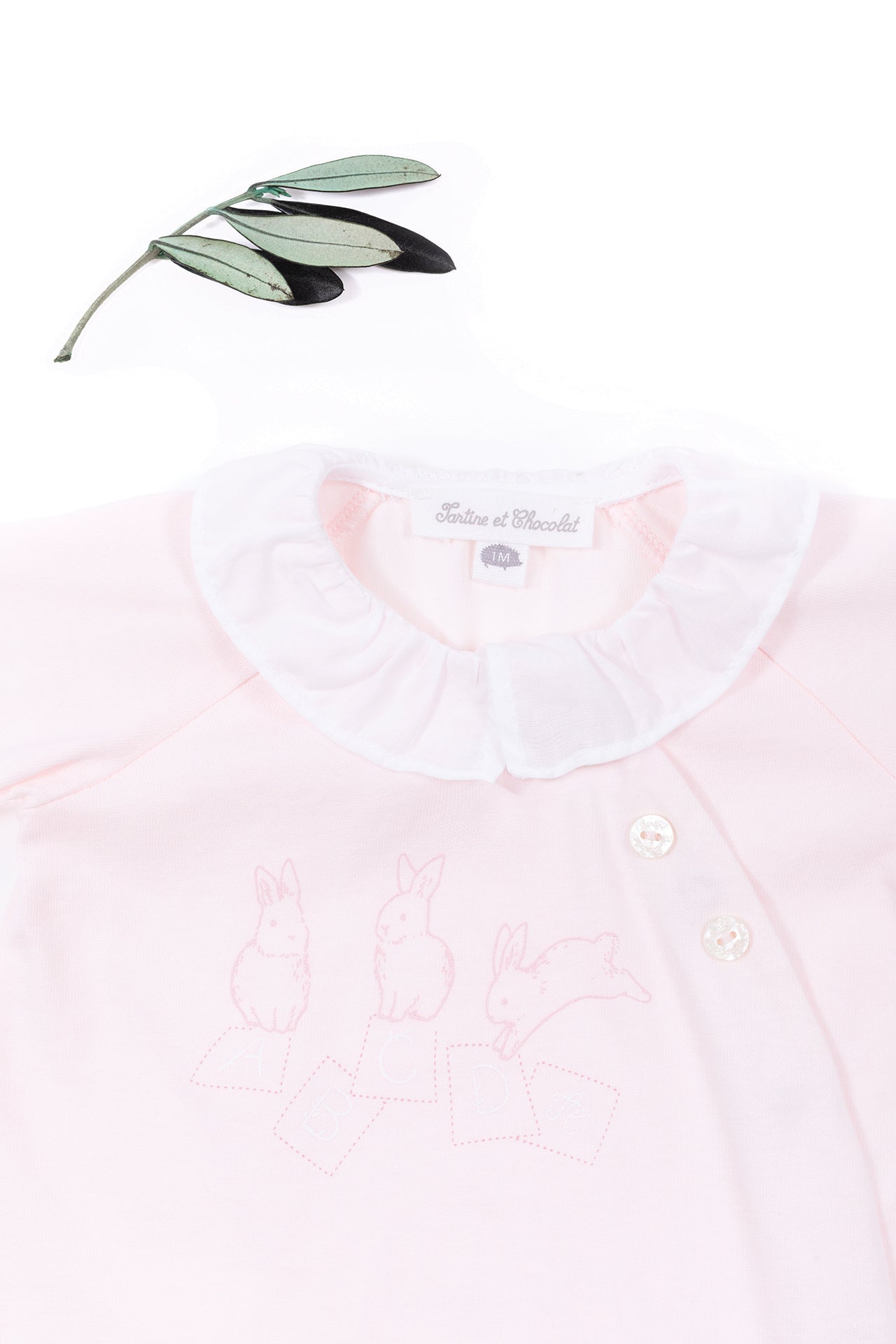 Pyjamas - Pink Illustration Rabbit Light Pink / 1M
