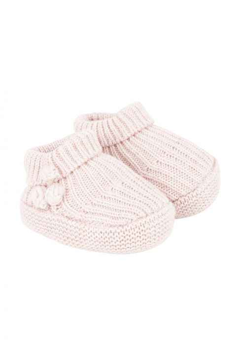 Booties - Pale pink organic cotton - Over The Moon
