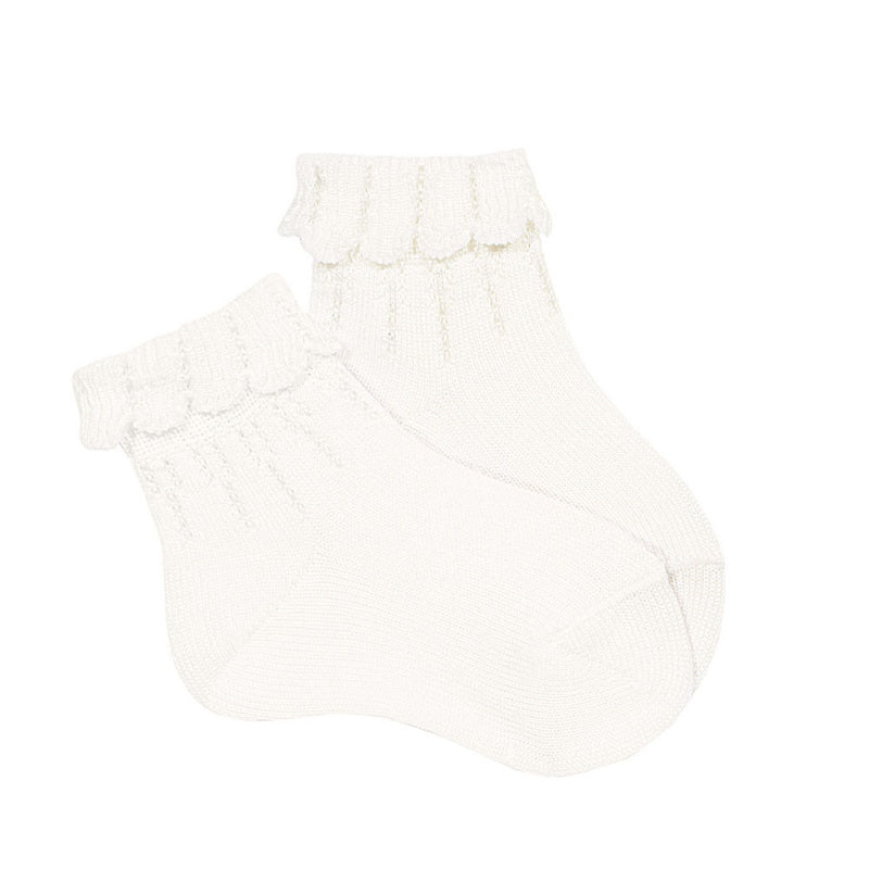 Ankle socks with fancy folded cuff - Cóndor