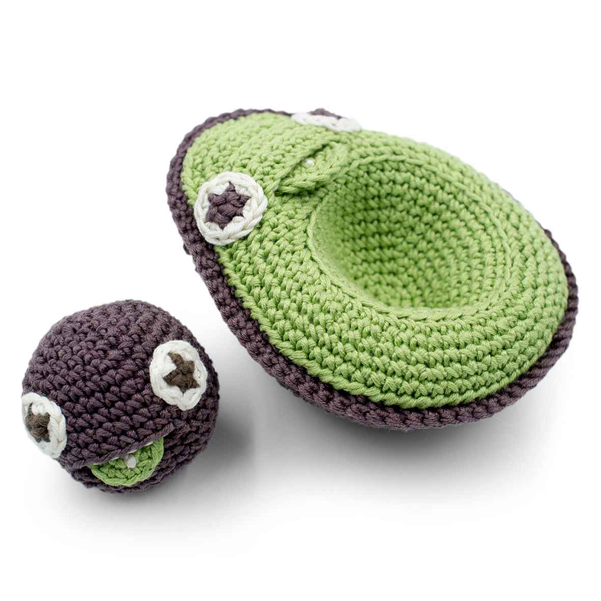 Mommy Avocado & Baby Stone - Rattle - Over The Moon