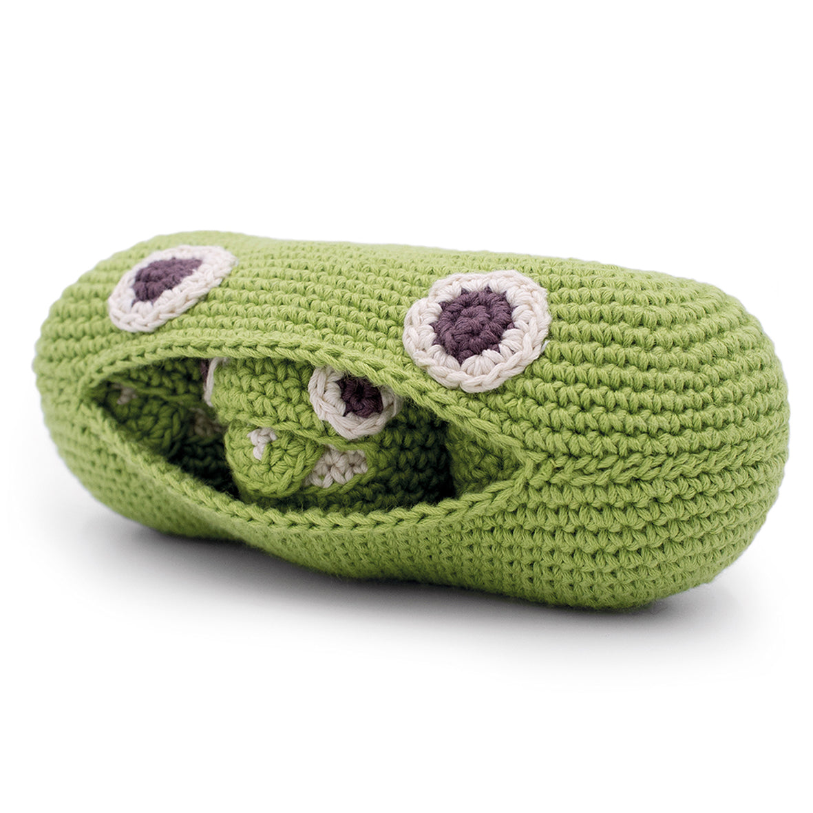 Green Peas Family - Rattle - Myum - The Veggy Toys
