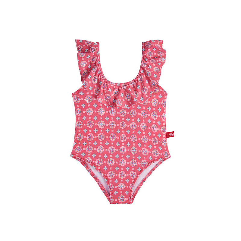 Swimsuit with Flounce Neckline UPF50 - Cóndor