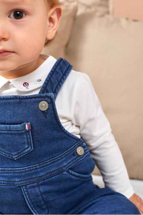 Dungarees - Navy Denim Jersey - Over The Moon