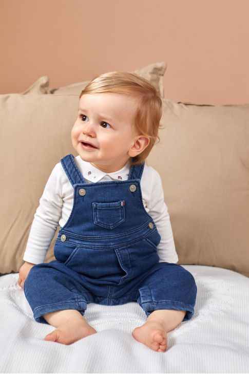 Dungarees - Navy Denim Jersey - Over The Moon