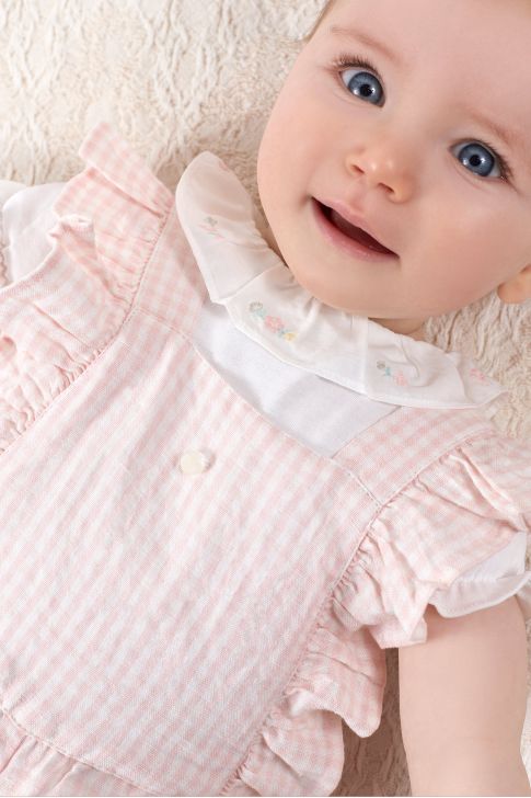 Bodysuit - White jersey with embroidery - Tartine Et Chocolat