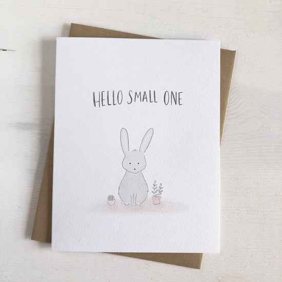 Greeting Card - Hello Small One - Over The Moon